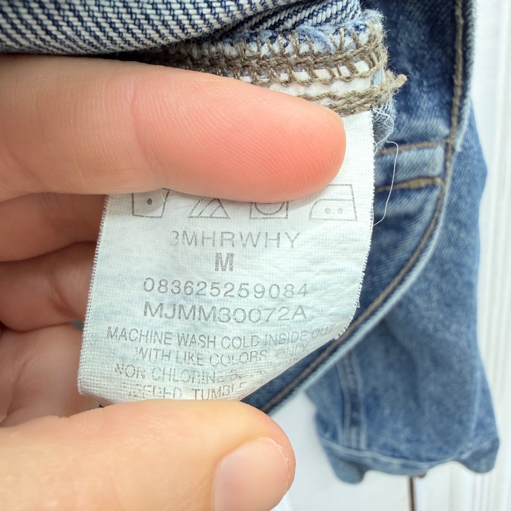 Vintage Wrangler Hero Denim Jean Jacket Mens Medium Blue Trucker MJMM30072A - Picture 4 of 4